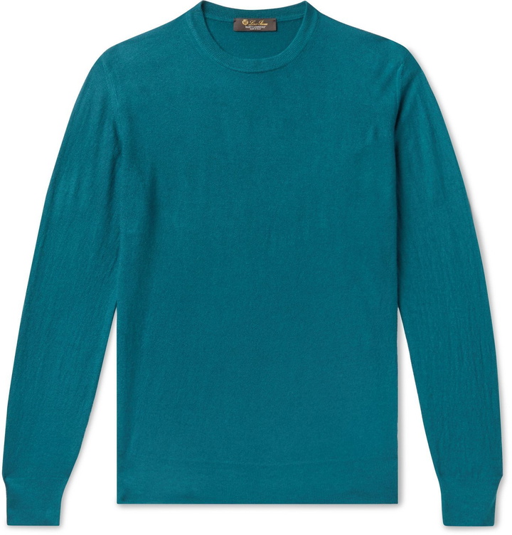 Photo: Loro Piana - Slim-Fit Baby Cashmere Sweater - Blue