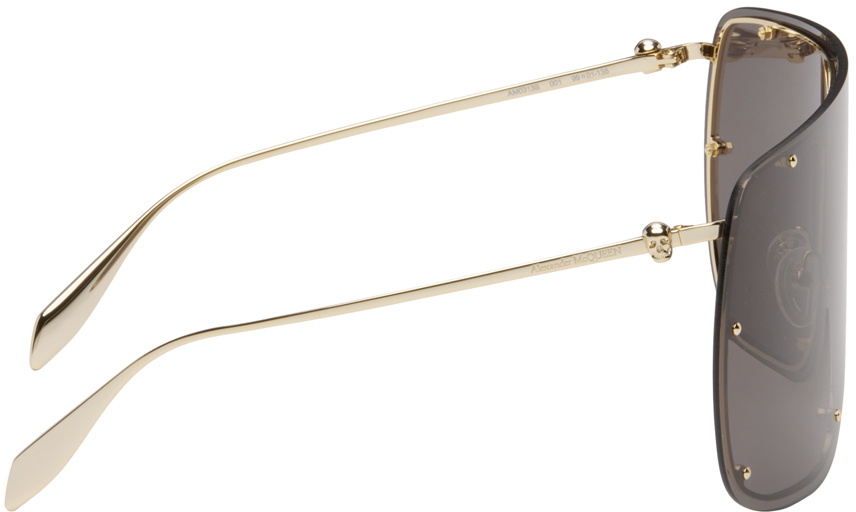 サングラス ALEXANDER MCQUEEN Gold l Spike Studs Sunglasses Alexander McQueen - Spike Studs Cat-eye Mask Sunglasses
