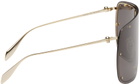Alexander McQueen Gold Skull Sunglasses