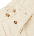 Holiday Boileau - Pleated Cotton-Twill Shorts - Cream