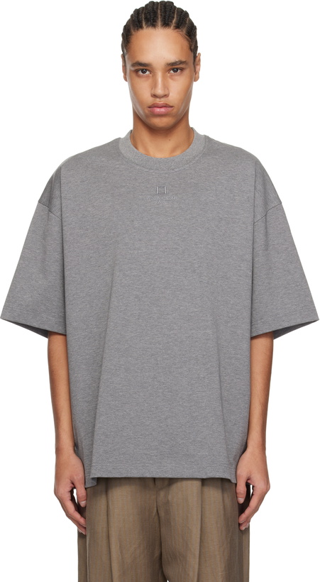 Photo: WOOYOUNGMI Gray Cotton Overfit T-Shirt