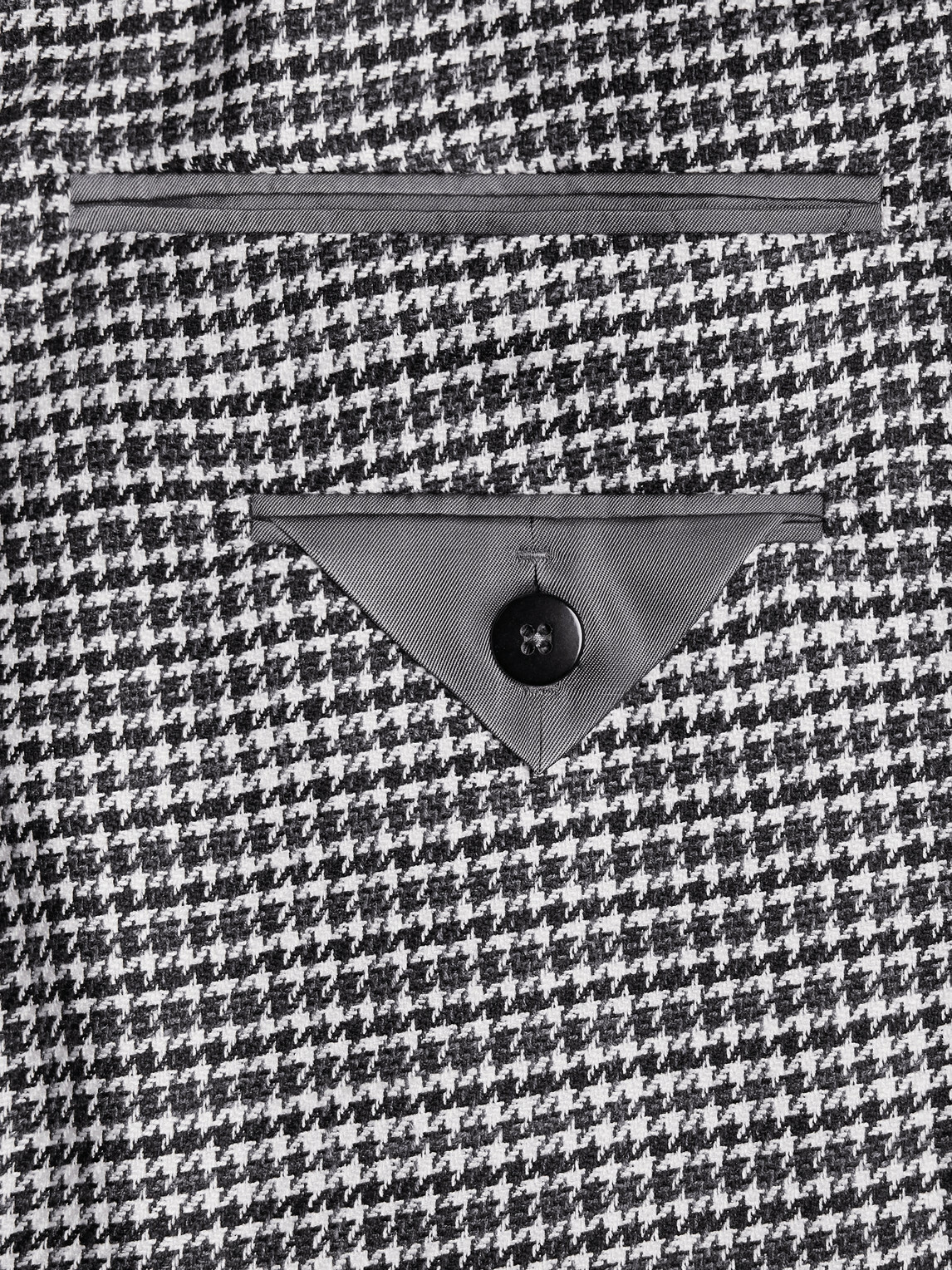 TOM FORD - Houndstooth Wool-Blend Blazer - Black