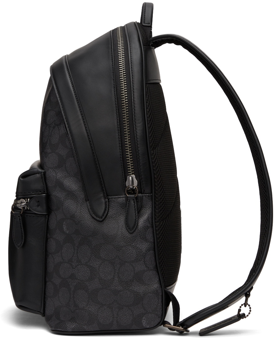 Coach Signature Logo Charter Backpack Black