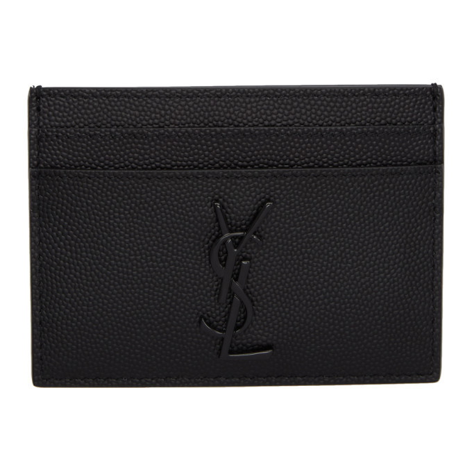 Photo: Saint Laurent Black Matte Monogramme Card Holder