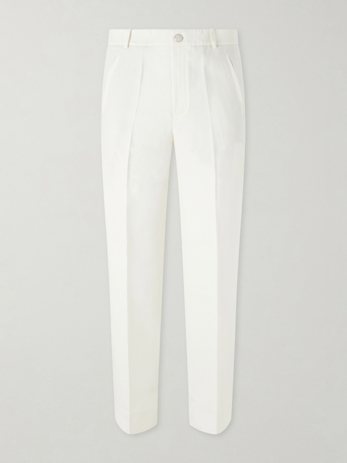 God's True Cashmere - Straight-Leg Linen-Twill Trousers - White