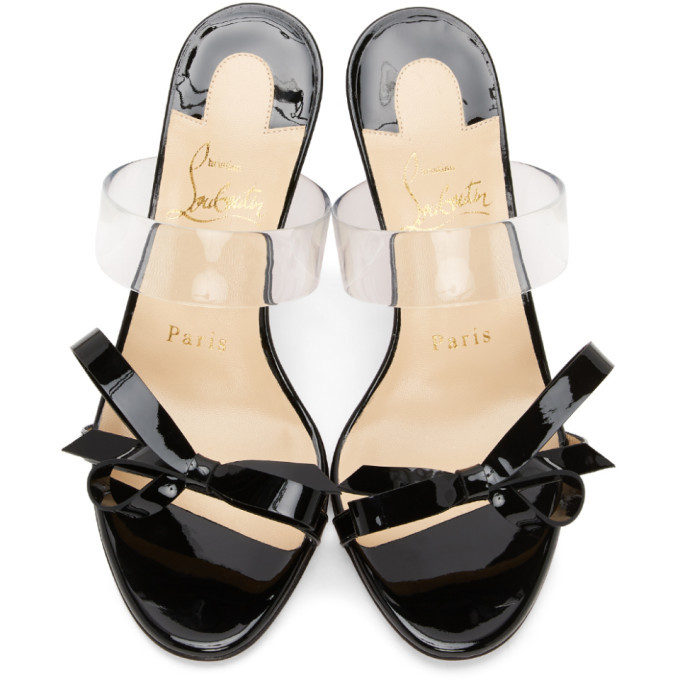 Christian Louboutin Black Patent Just Nodo 85 Heeled Sandals