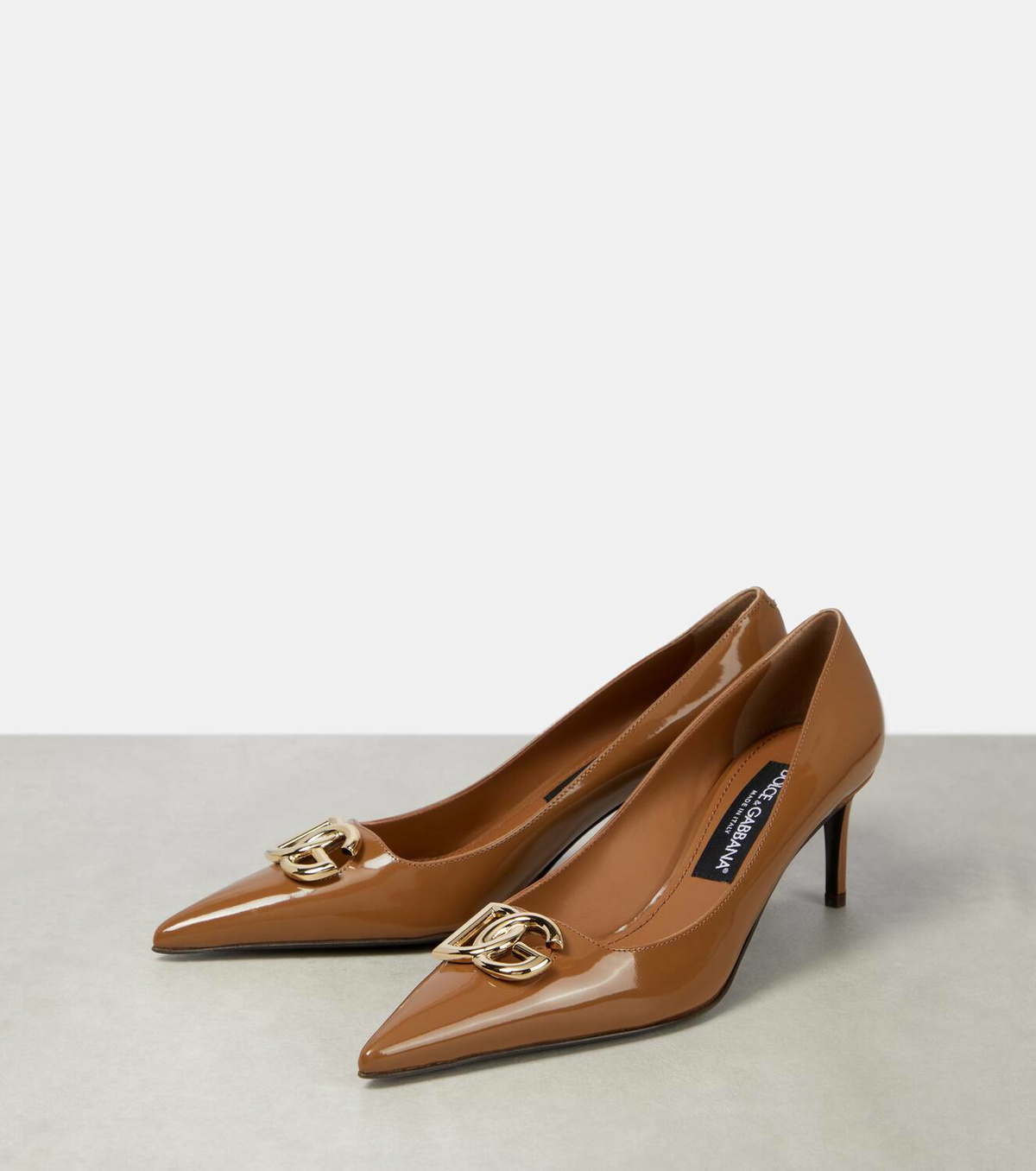 パンプス DOLCE & GABBANA LOLLO PUMPS IN PATENT LEATHER Lollo patent leather slingback pumps in black - Dolce