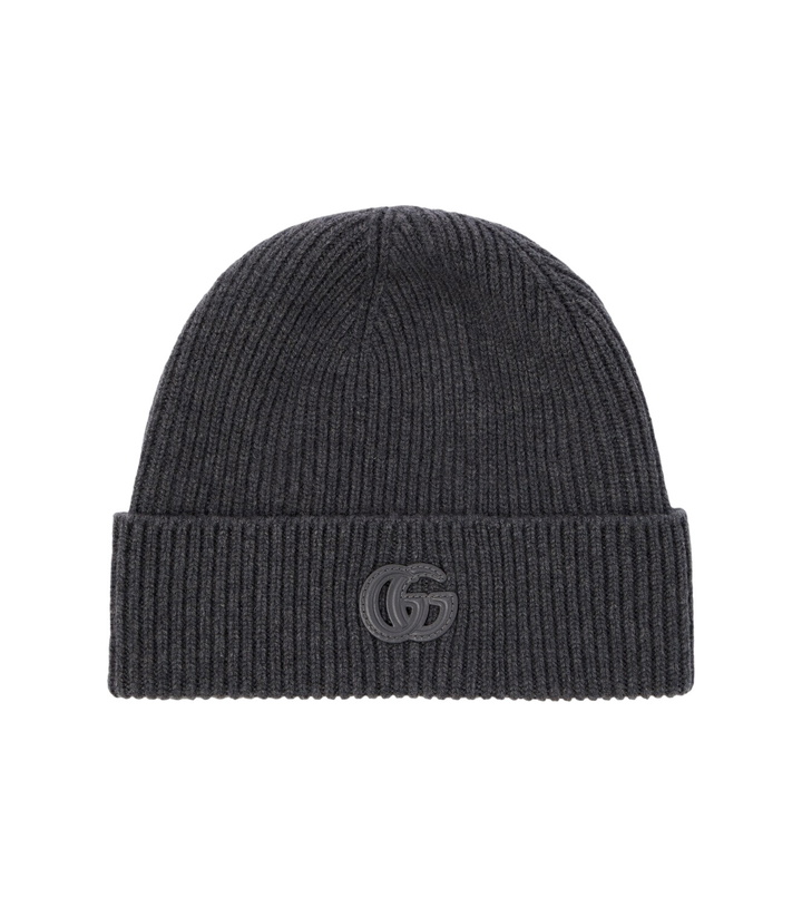Photo: Gucci Double G ribbed-knit cashmere beanie