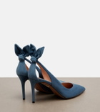 Aquazzura Bow Tie suede pumps