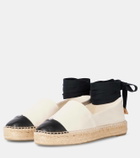 Tory Burch Colorblocked leather espadrilles