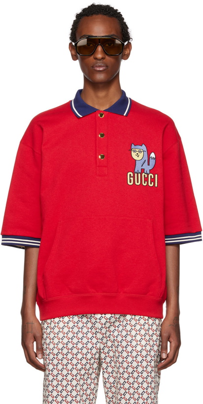 Photo: Gucci Red Patch Polo