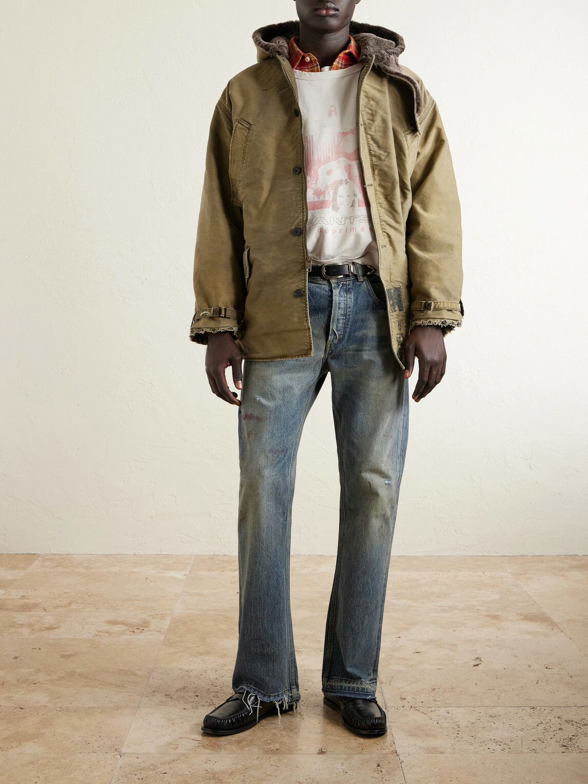 Enfants Riches Déprimés - Vienna Appliquéd Shearling-Trimmed Padded Cotton-Sateen Hooded Parka - Green
