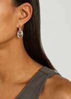 Agmes Ellipses Sterling Silver Hoop Earrings - One Size