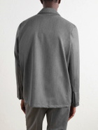 Stòffa - Double-Breasted Wool-Twill Suit Jacket - Gray