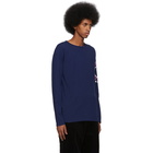 Dries Van Noten Blue Harvard Long Sleeve T-Shirt