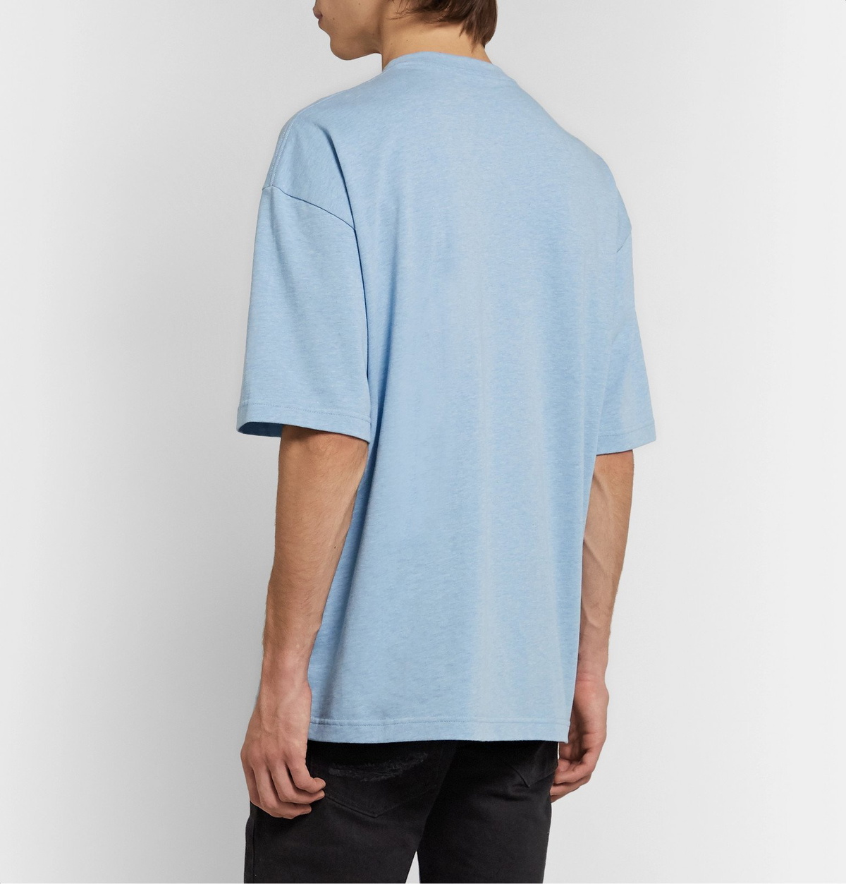 Balenciaga - Oversized Logo-Print Mélange Cotton-Jersey T