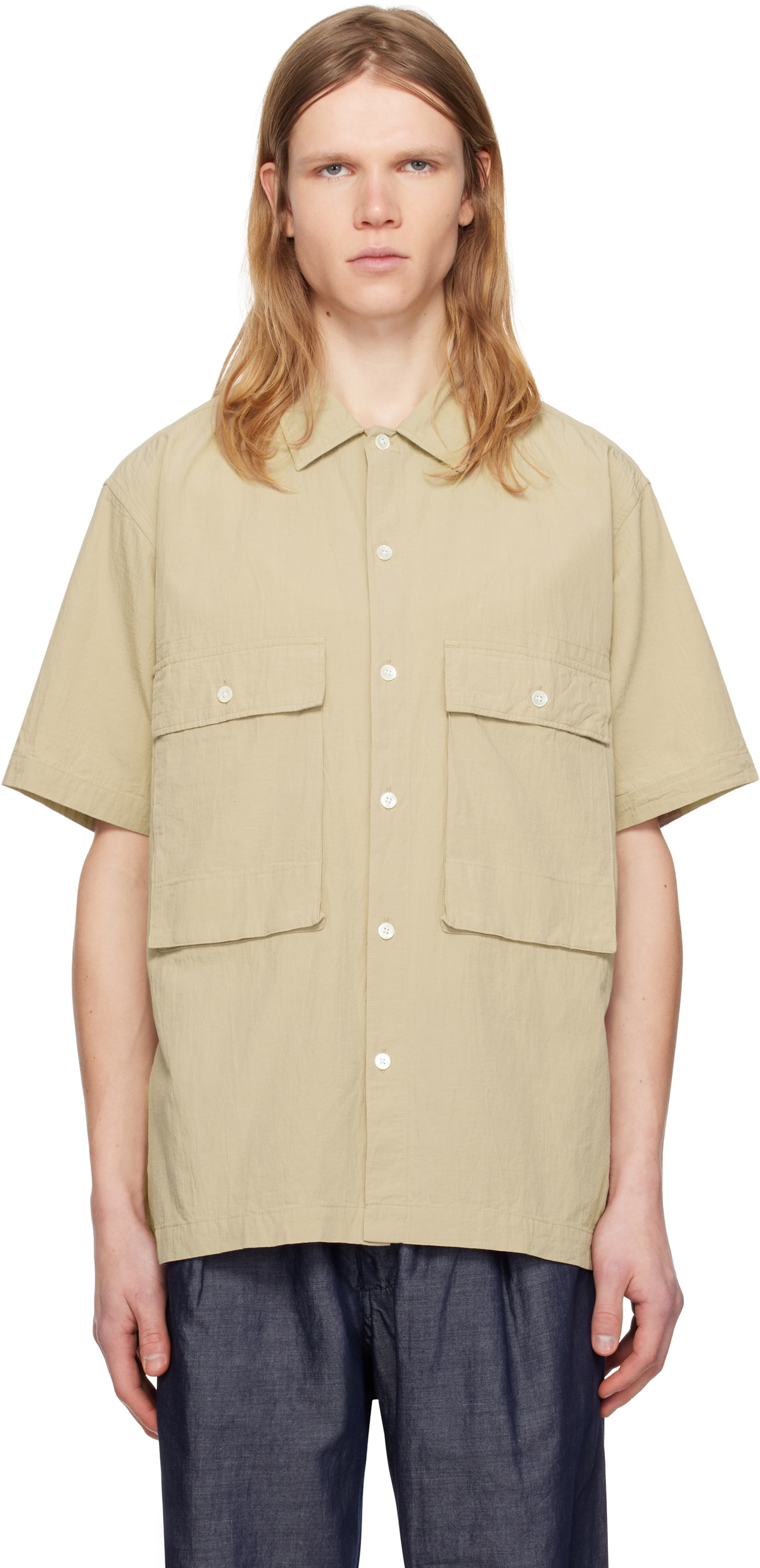 Pilgrim Surf + Supply Off-White Claude Short Sleeve Shirt Pilgrim