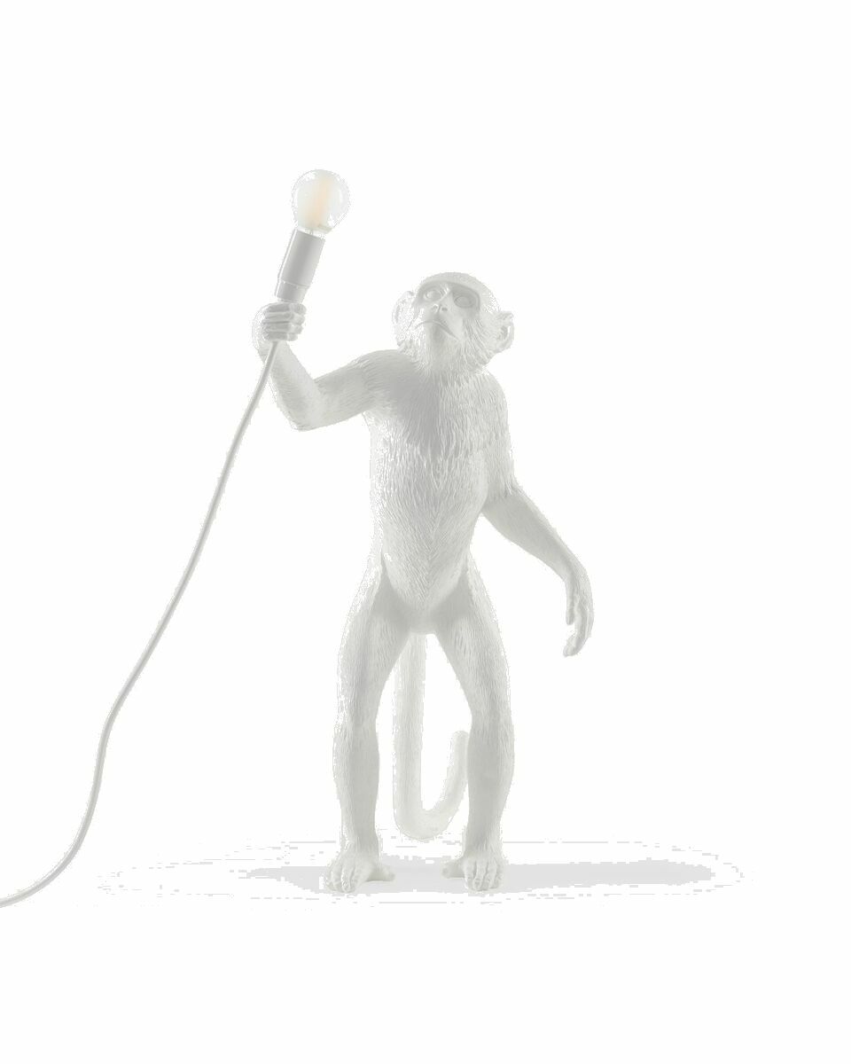 Photo: Seletti Monkey Lamp Resin Lamp   Standing   Eu Plug White - Mens - Lighting
