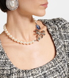 Alessandra Rich Embellished faux pearl necklace