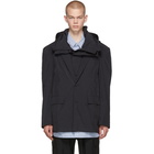 Juun.J Black Mid-Length Coat