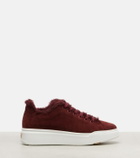Max Mara Tmaxi Teddy-trimmed suede sneakers
