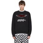 McQ Alexander McQueen Black Oversized Racing Logo Sweatshirt