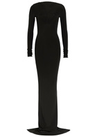 Rick Owens Temple Panelled Stretch-tulle Gown Black