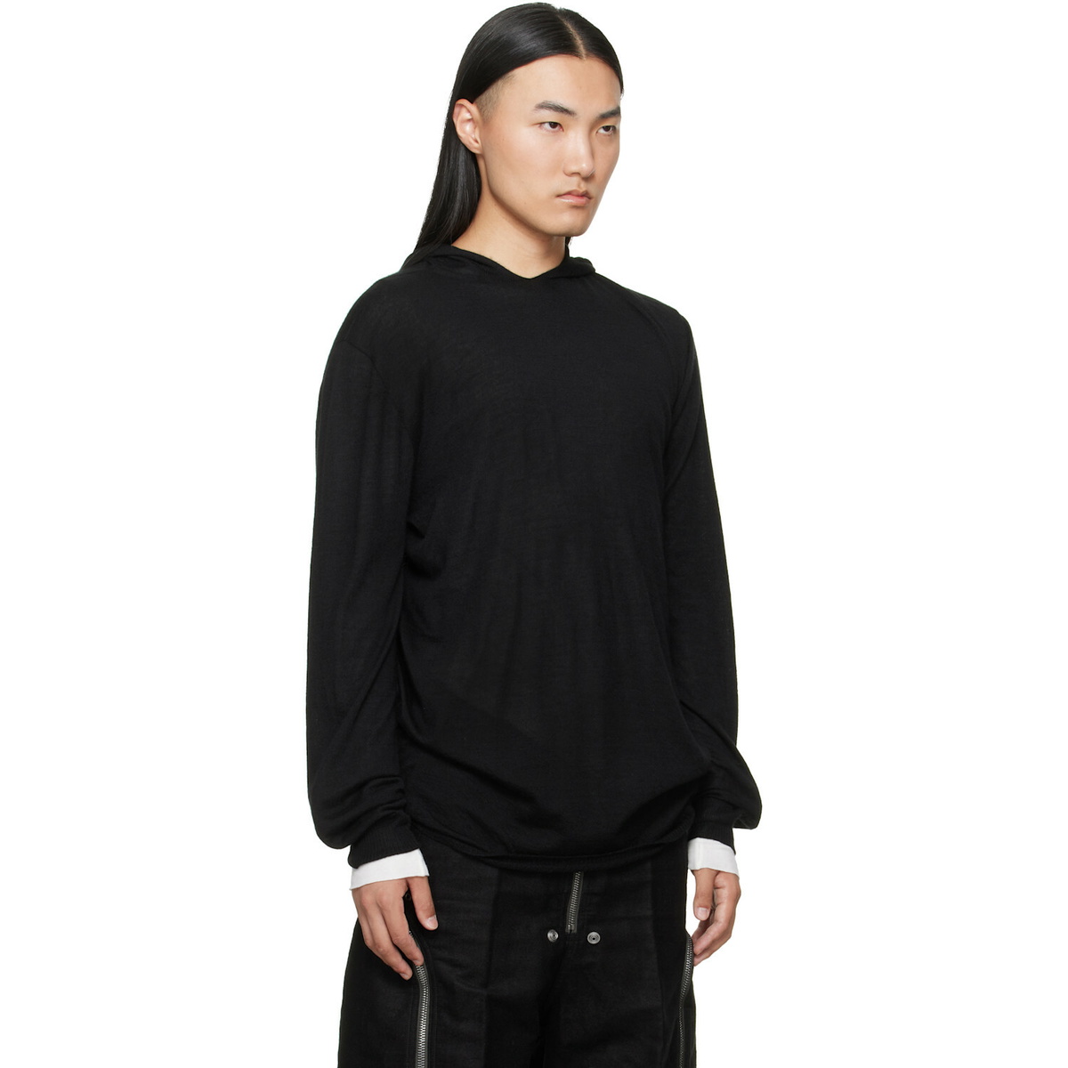 Rick Owens Black Tower Oversized Hoodie