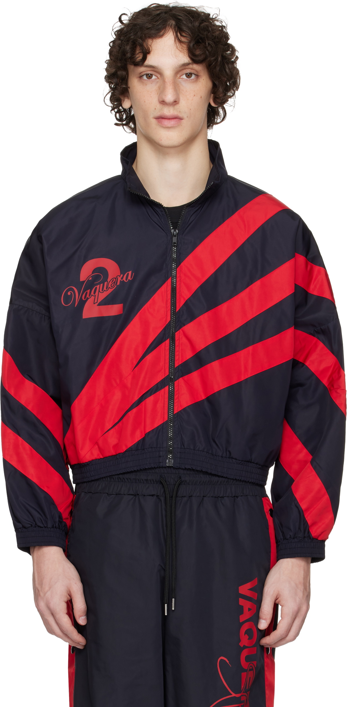【関税込み】VAQUERA ネイビー Snap トラックジャケット VAQUERA Navy Snap Track Jacket Vaquera