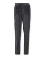Canali - Slim-Fit Straight-Leg Cotton-Blend Corduroy Suit Trousers - Gray