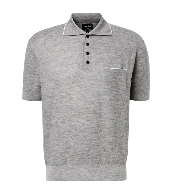 Photo: Giorgio Armani Cashmere and silk polo shirt