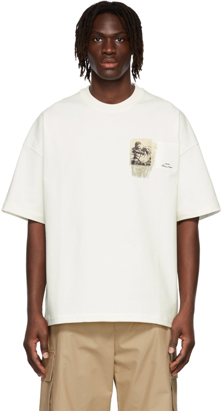 Photo: Jil Sander Off-White Printed Patch T-Shirt