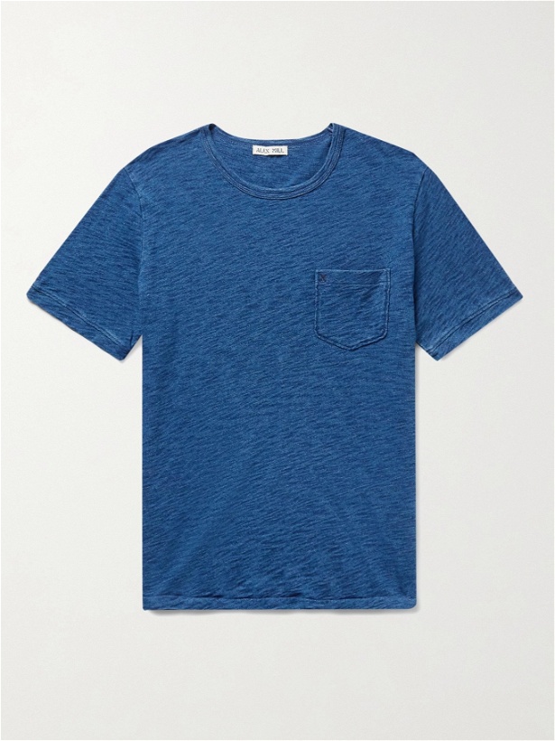 Photo: ALEX MILL - Standard Slim-Fit Slub Cotton-Jersey T-Shirt - Blue