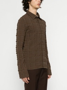 Nanushka Brown Lotte Checked Shirt