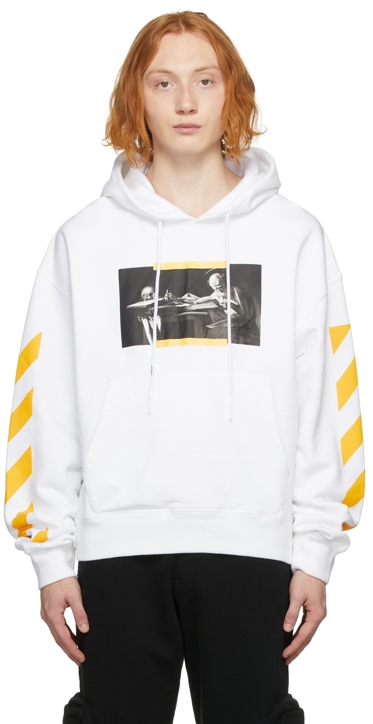 Off-White White Caravaggio Painting Hoodie Off-White