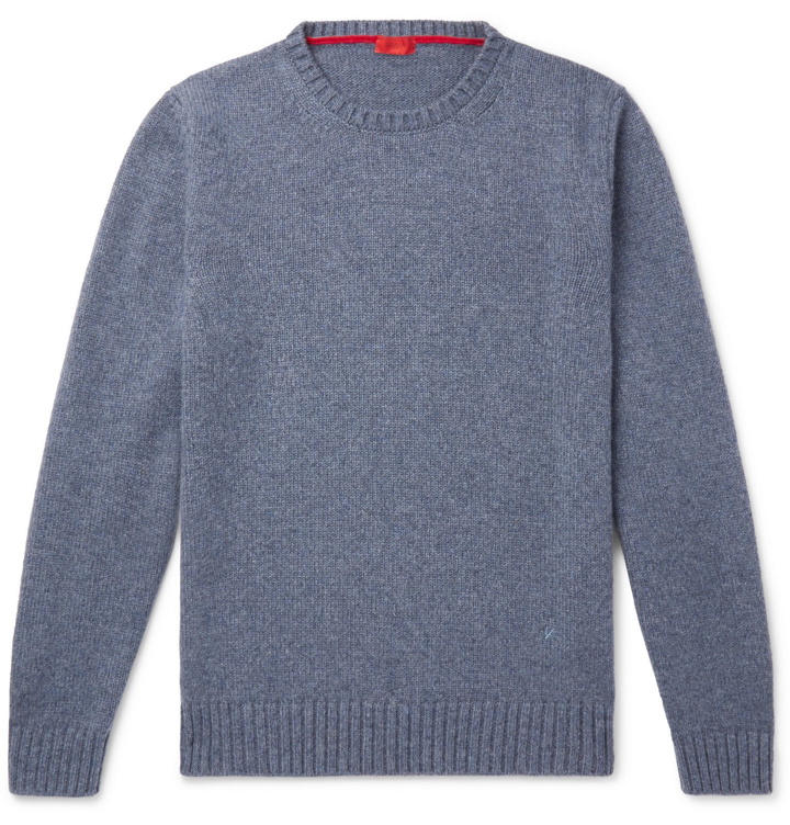 Photo: Isaia - Slim-Fit Cashmere Sweater - Blue