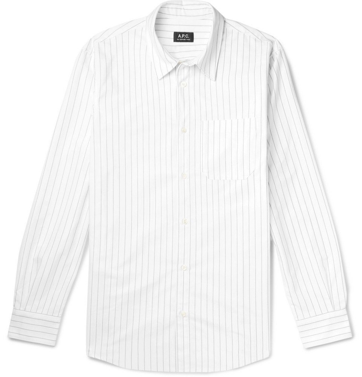 Photo: A.P.C. - Jeff Pinstriped Cotton Oxford Shirt - Men - White