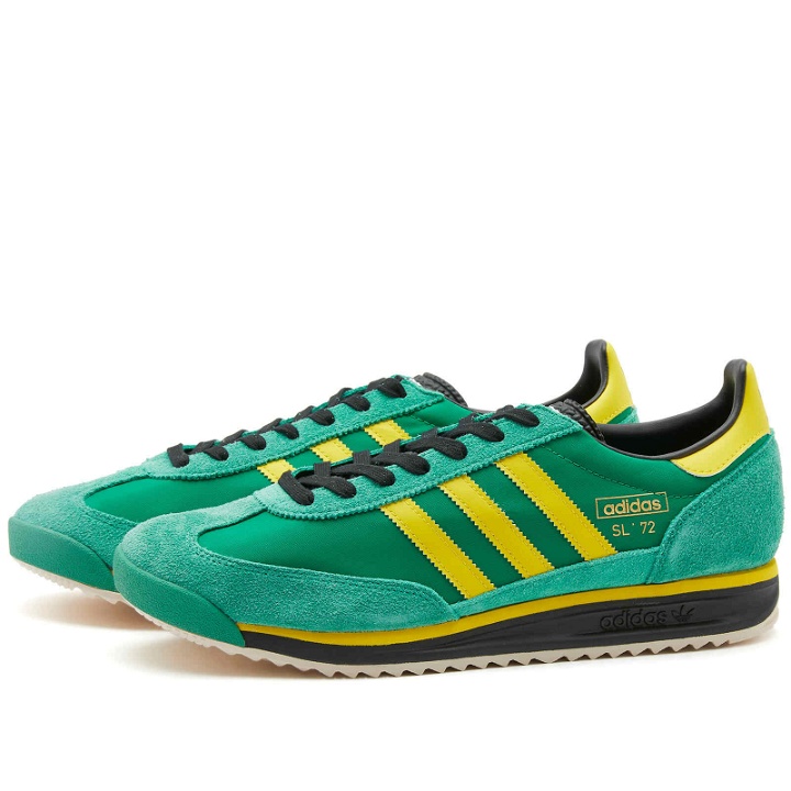 Photo: Adidas SL 72 RS Sneakers in Green/Yellow/Core Black