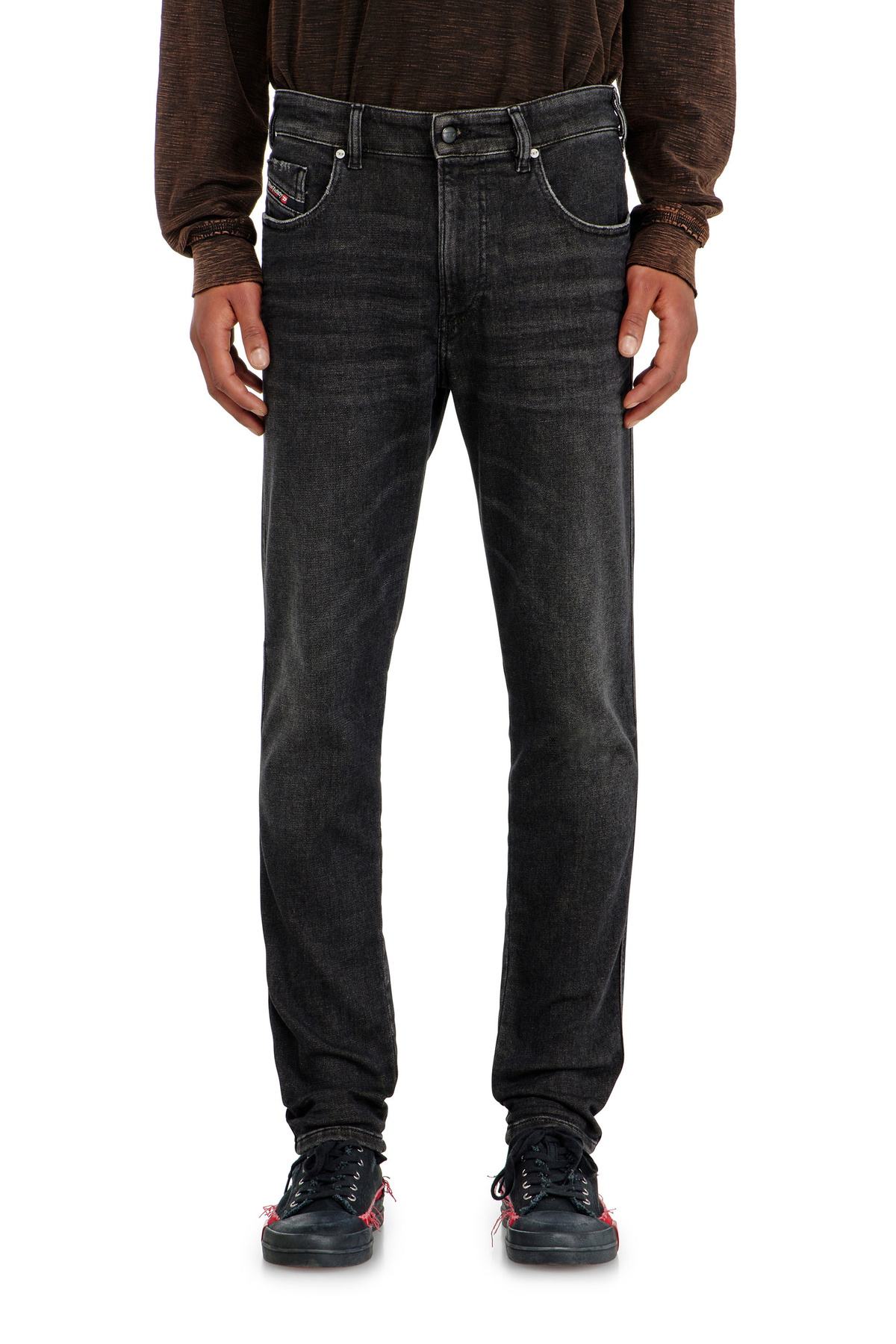 Diesel Slim Regular Waist 2062 D-Strukt Joggjeans - Jeans Mens in Black