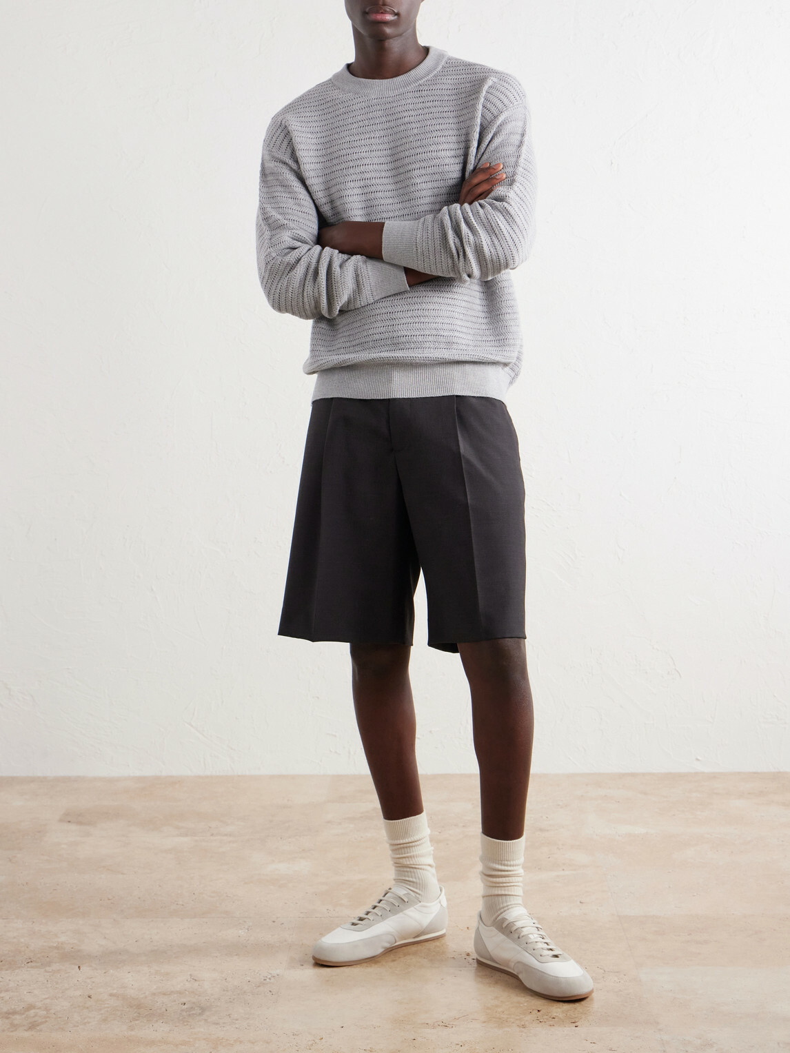 Frescobol Carioca - Jardim Merino Wool Sweater - Gray