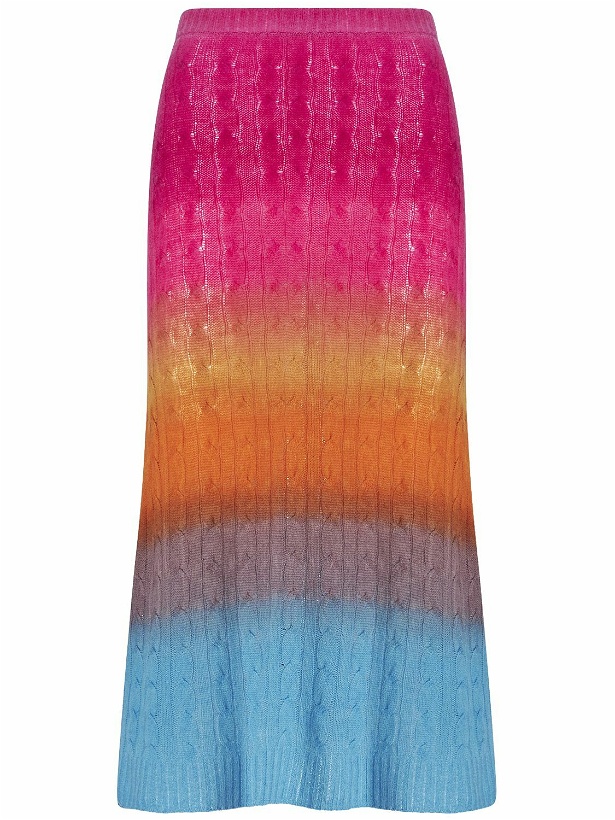 Photo: ETRO - Multicolor Wool Knit Midi Skirt