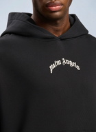 Palm Angels Curved Logo Loose Hooded Sweatshirt