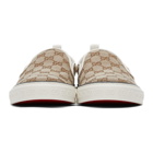 Gucci Beige and Brown Tennis 1977 Slip-On Sneakers