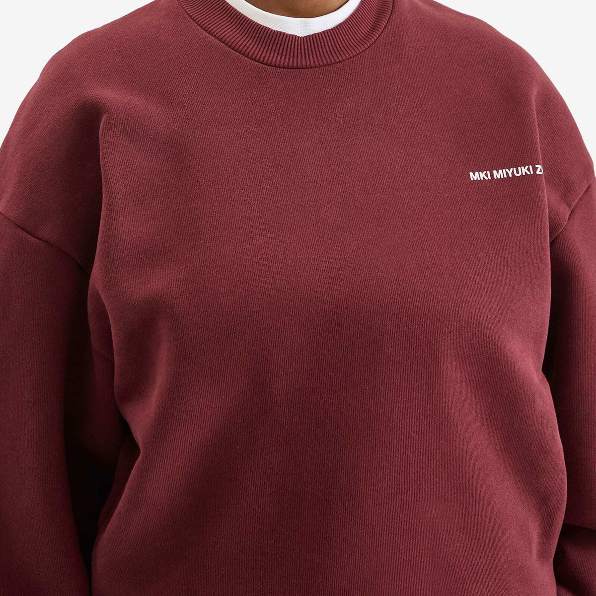MKI Women's Uniform Crew Neck Sweatshirt Presented by END. in Burgundy/White