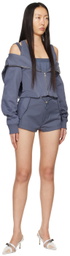 Dion Lee Gray Parachute Shorts