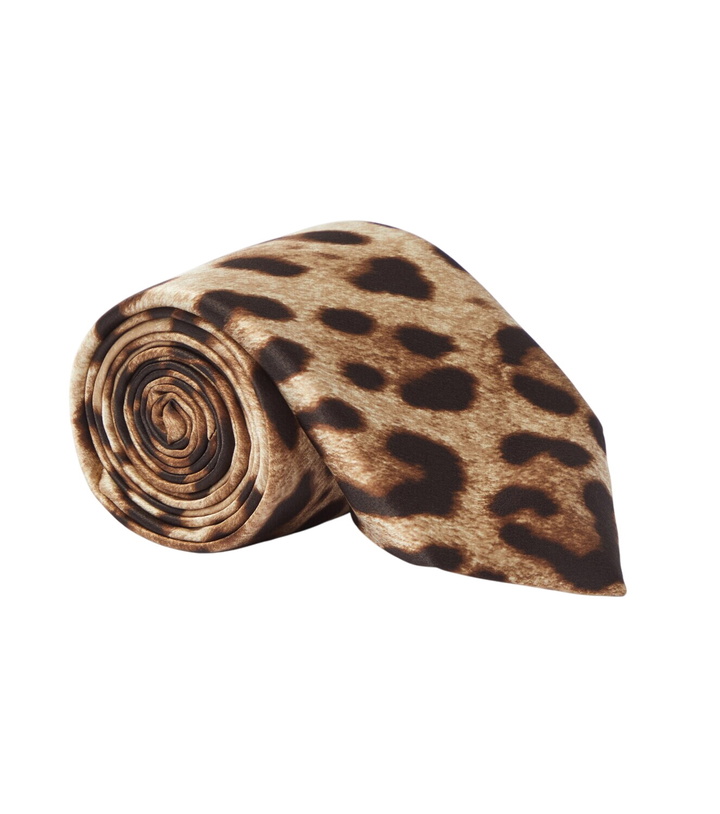 Photo: Dolce&Gabbana Animal-printed silk twill tie