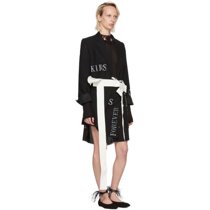 Ann Demeulemeester Black Feather Ballerina Flats