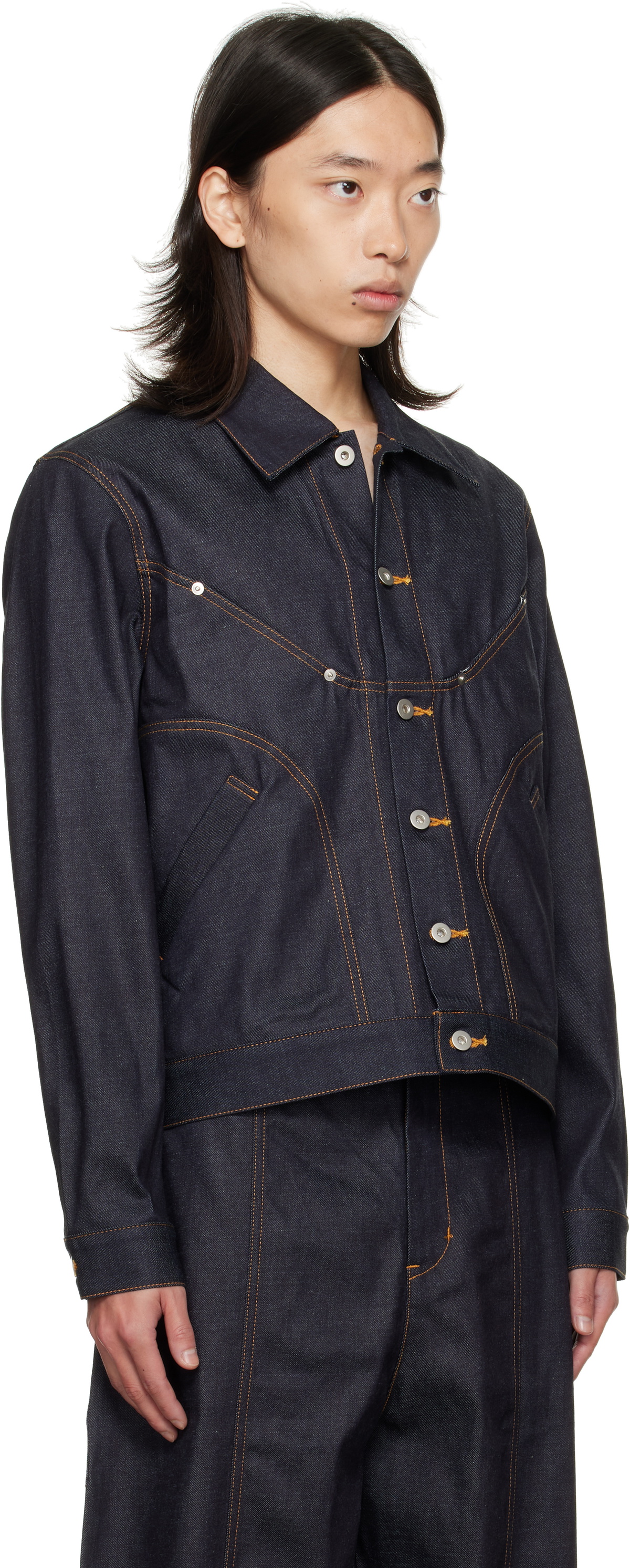 SAGE NATION Navy Jiji Denim Jacket