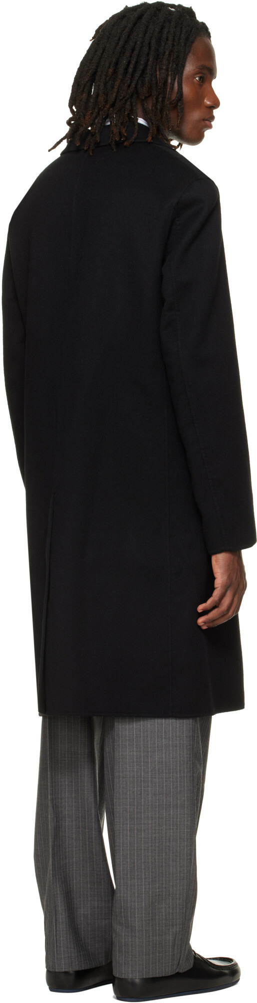 Jil Sander Black Melton Coat