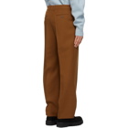 AMI Alexandre Mattiussi Brown Wide Fit Pleated Trousers